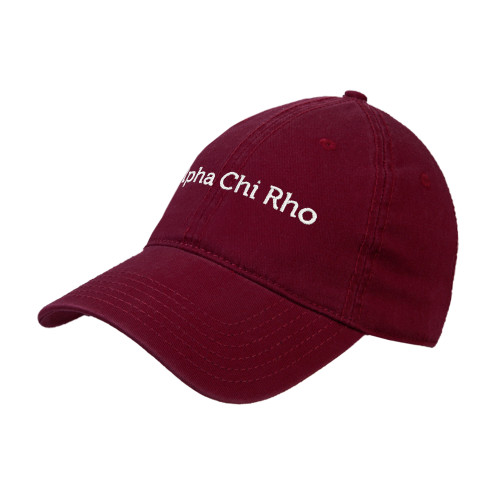 Maroon Unstructured Adjustable Low Profile Hat-Alpha Chi Rho