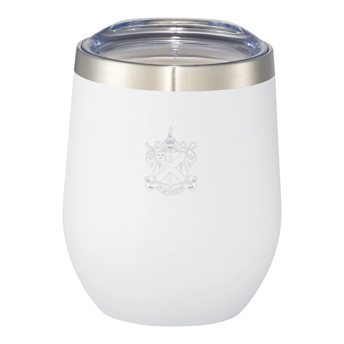  Corzo Vacuum Insulated White Cup 12oz - Crest Engraved