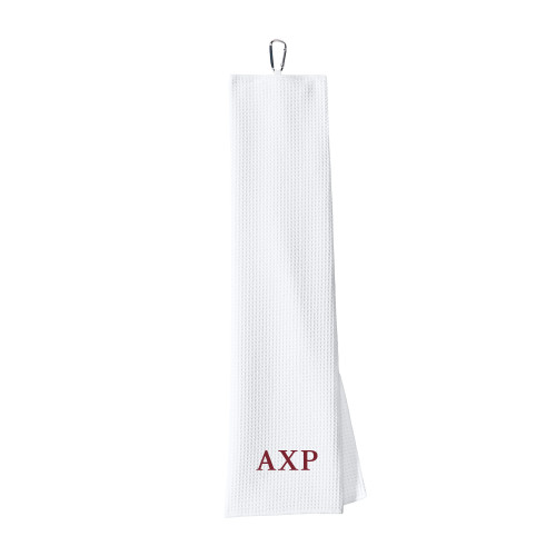  White Waffle Microfiber Golf Towel - AXP