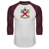 Thumbnail image for  White/Maroon Raglan Baseball T Shirt