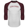 Thumbnail image for  White/Maroon Raglan Baseball T Shirt
