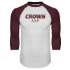 Thumbnail image for  White/Maroon Raglan Baseball T Shirt