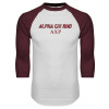 Thumbnail image for  White/Maroon Raglan Baseball T Shirt