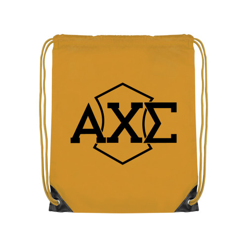  Gold Drawstring Backpack - Official Fraternity Logo