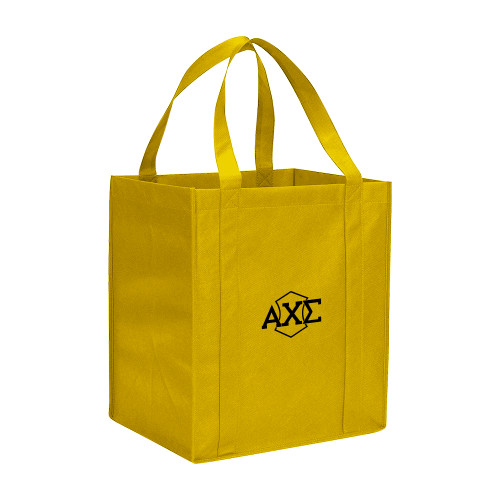  Non Woven Gold Grocery Tote - Official Fraternity Logo