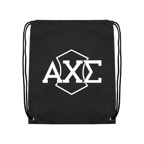  Black Drawstring Backpack - Official Fraternity Logo