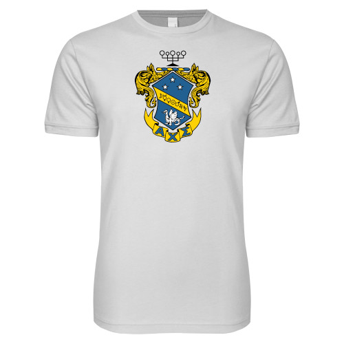  Next Level White SoftStyle T Shirt - Fraternity Crest