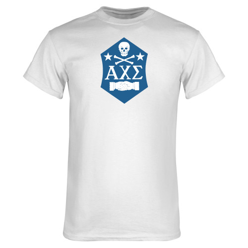 White T Shirt-Fraternity Badge