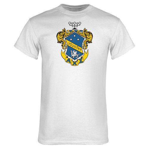 White T Shirt-Fraternity Crest