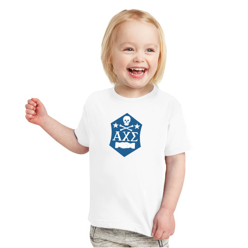 Toddler White T Shirt-Fraternity Badge