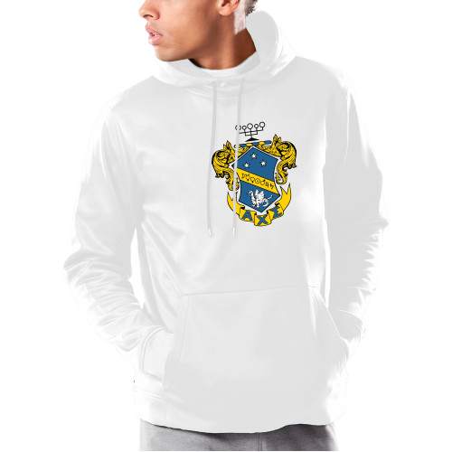 Under Armour White Armour Fleece Hoodie-Fraternity Crest