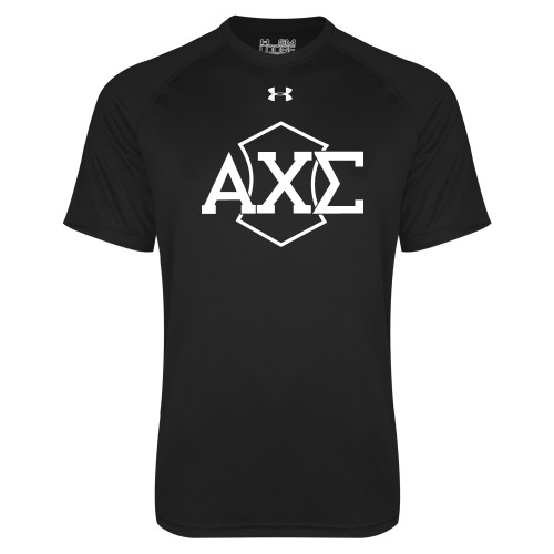 Under Armour Black Tech Tee-Official Fraternity Logo