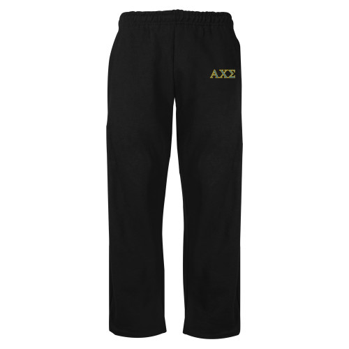 Black Fleece Open Bottom Pant-Greek Letters