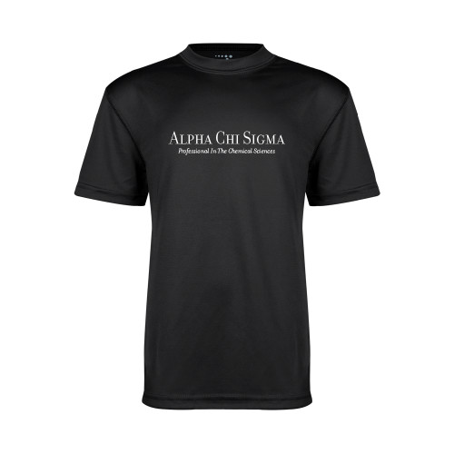 Youth Performance Black Tee-Wrodmark w Tagline