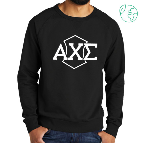 Alpha Chi Sigma Allmade Black Organic French Terry Crewneck Sweatshirt