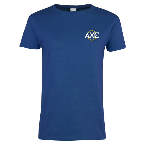 Womens Royal Short Sleeve Tee-Official Fraternity Logo