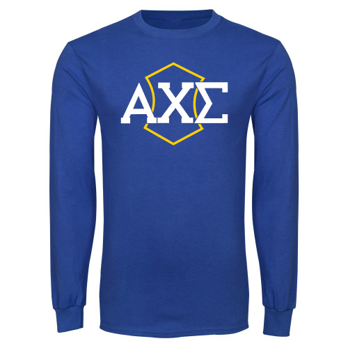 Royal Long Sleeve T Shirt-Official Fraternity Logo