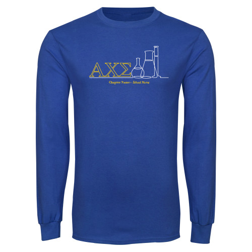 Royal Long Sleeve T Shirt-Greek Letters Chem Set - Personalized