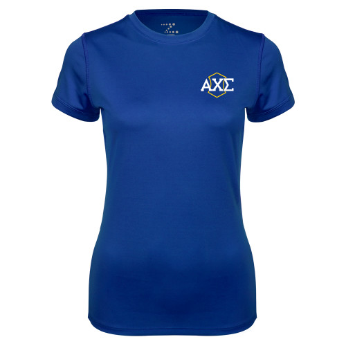 Womens Royal Performance Tee-Official Fraternity Logo