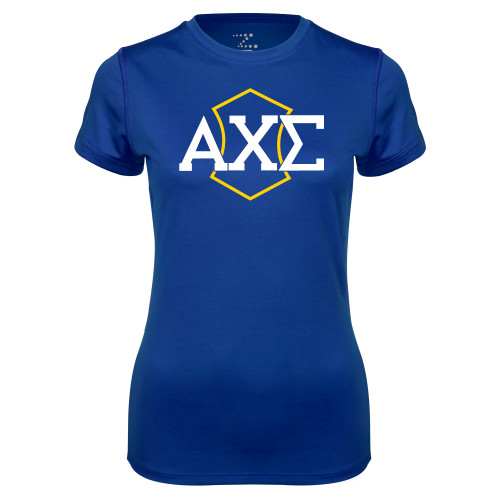 Womens Royal Performance Tee-Official Fraternity Logo