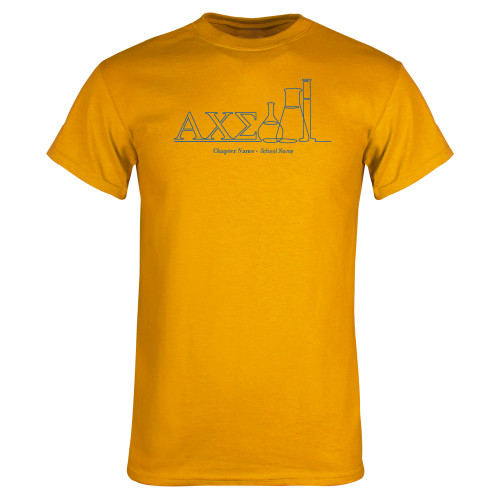 Gold T-Shirt-Greek Letters Chem Set - Personalized