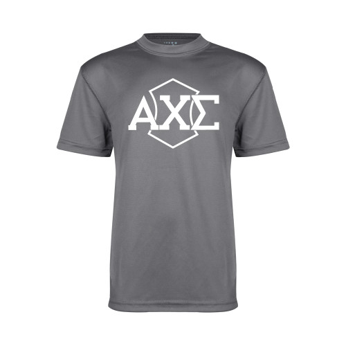 Youth Performance Grey Concrete Tee-Official Fraternity Logo