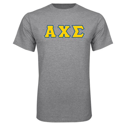 Grey T Shirt-Greek Letters
