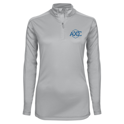 Syntrel Womens Platinum Interlock 1/4 Zip-Official Fraternity Logo