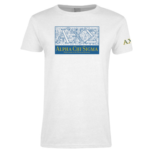 Womens White Short Sleeve Tee-Chemistry Icons