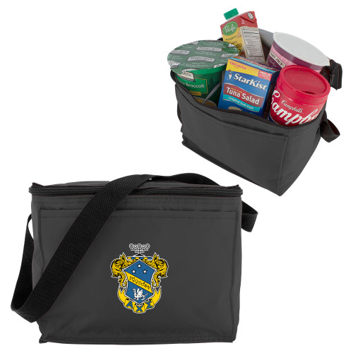  Six Pack Grey Cooler - Fraternity Crest