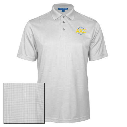White Performance Fine Jacquard Polo-Official Fraternity Logo