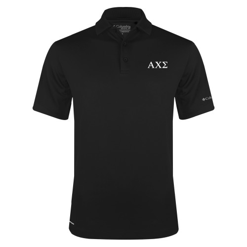 Columbia Black Omni Wick Drive Polo-Greek Letters
