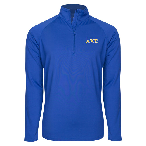 Sport Tek Royal Sport Wick Stretch 1/2 Zip Pullover-Greek Letters