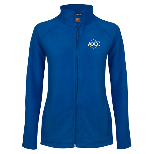 Womens Royal Fleece Full Zip Jacket-Official Fraternity Logo