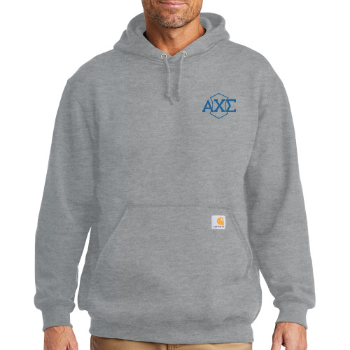 Carhartt Heather Grey Midweight Hoodie-Official Fraternity Logo