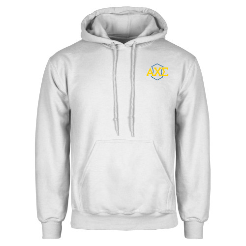 White Fleece Hoodie-Official Fraternity Logo