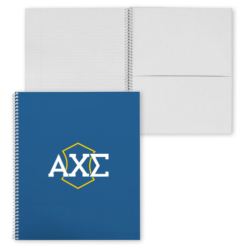 College Spiral Notebook w/Clear Coil-Official Fraternity Logo