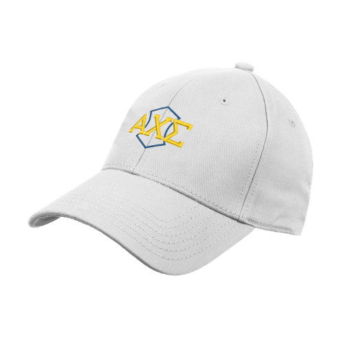White Structured Adjustable Pro Style Hat-Official Fraternity Logo