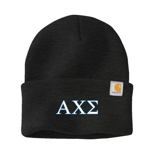 Carhartt Coal Heather Knit Beanie w/Cuff-Greek Letters