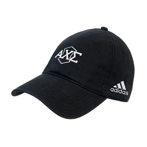 Adidas Black Adjustable Washed Slouch-Official Fraternity Logo