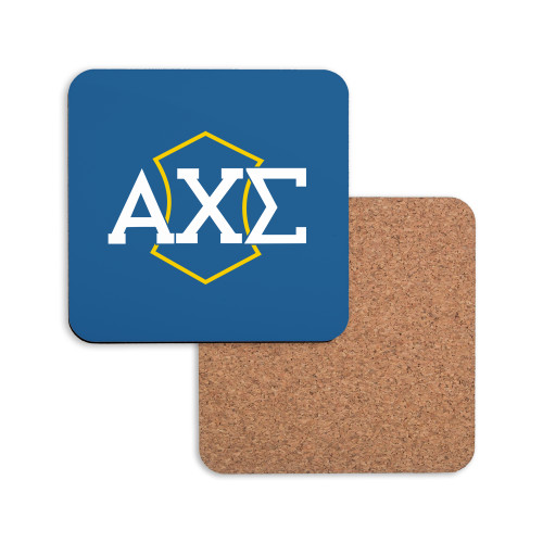 Hardboard Coaster w/Cork Backing-Official Fraternity Logo