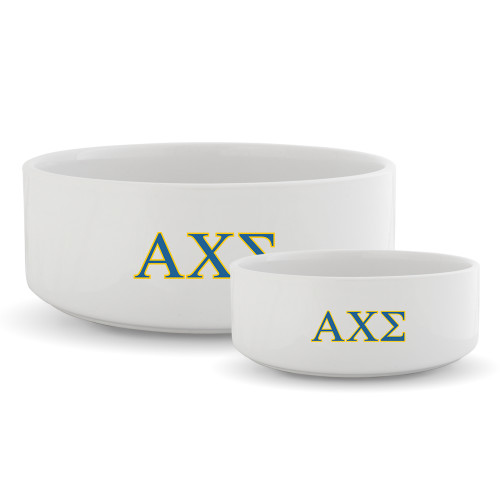  Ceramic Dog Bowl - Greek Letters