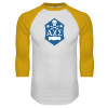 Thumbnail image for  White/Gold Raglan Baseball T Shirt