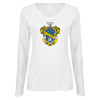 Thumbnail image for  Womens White Long Sleeve V Neck Tee