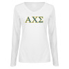 Thumbnail image for  Womens White Long Sleeve V Neck Tee