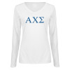 Thumbnail image for  Womens White Long Sleeve V Neck Tee