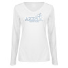 Thumbnail image for  Womens White Long Sleeve V Neck Tee