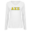 Thumbnail image for  Womens White Long Sleeve V Neck Tee