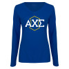 Thumbnail image for  Womens Royal Long Sleeve V Neck Tee 