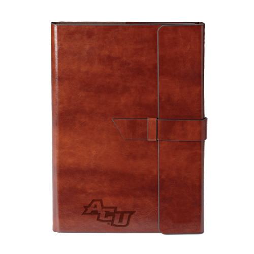  Fabrizio Brown Portfolio w/Loop Closure - Angled ACU Engraved
